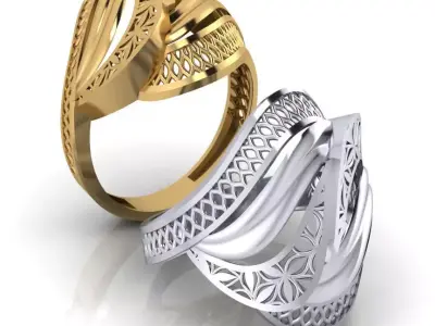 fusion gold ring luxury 3D print model get