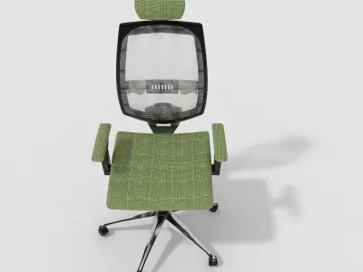 The main office chair has six designs 3D model
