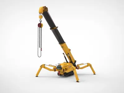 Mini crane Low-poly 3D model