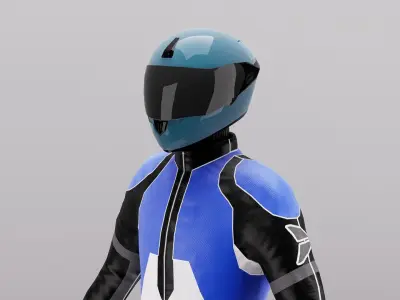 Rider Pro Rigged Low-poly 3D model