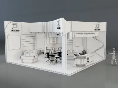 Booth Exhibition Stand a345 3D model