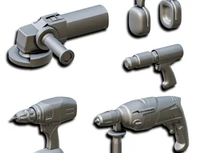 Garage Accessories Diorama Pack 3D print model