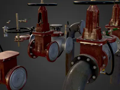 Backflow Water Pipe Constructor Low Poly Game Low-poly 3D model