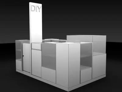 Booth Exhibition Stand a290 3D model