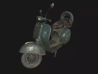 Vespa GS Low-poly 3D model