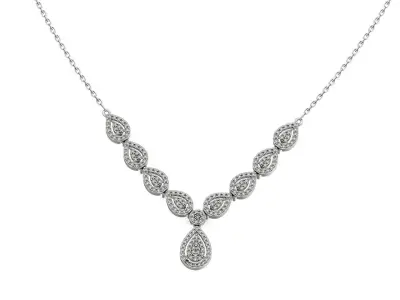 Drop Link necklace  Pendant-pear 2693 3D print model