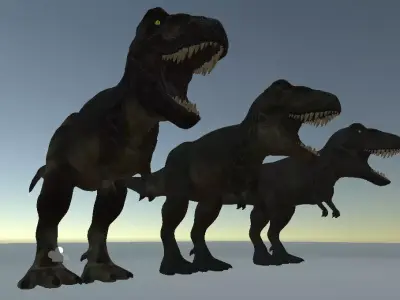 Dinosaur- Tyrannosaurus rex T-rex Trex Creature Low-poly 3D model