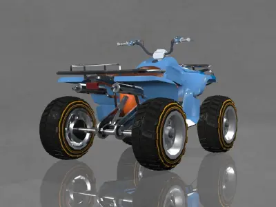 Buggy Car Game Ready Low-poly 3D model