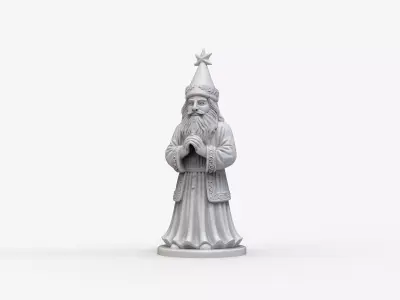 High-Detailed Santa Figurine - Christmas Sculpture 3D print model