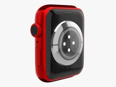Apple Watch Series 6 braided solo loop red 3D model
