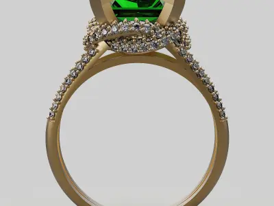 Lux ring silver gold jewelry printable 3D model 3D print model 2