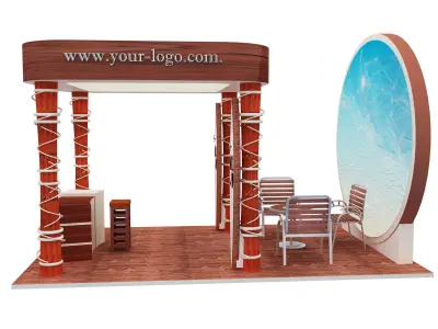 Booth Exhibition Stand a596e 3D model