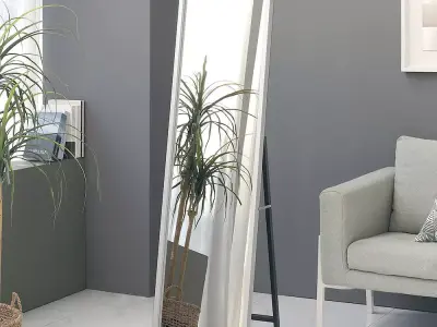 Standing mirror full-length mirror 3D model