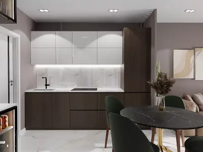 Modern Living Room Greece 3D model