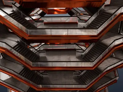 The Vessel Staircase Hudson Yards New York City 3D model
