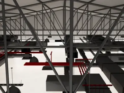 Warehouse empty space 3D model