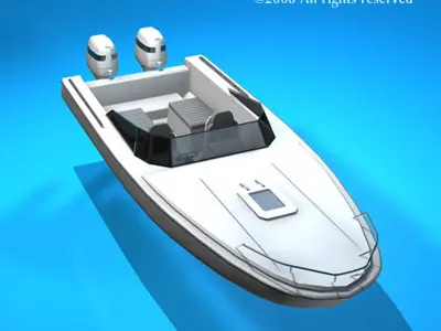 Motor boat 3D model