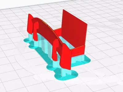 mini Spoiler swan neck 3D print model