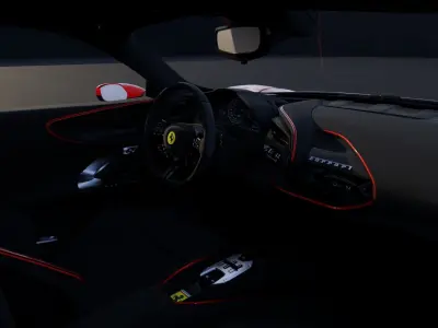 Ferrari SF90 2020 Low-poly 3D model