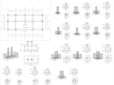 Soil structure foundation 3D model