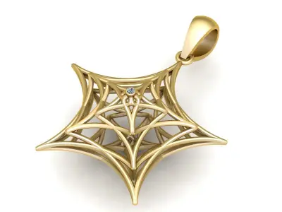SPIERWEB DIAMOND PENDANT 3D PRINTABLE MODEL  3D print model