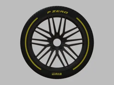 Miniature Enkei Phantom Rim and Tire - 3D Print - No Textures 3D print model