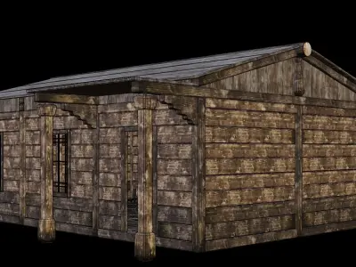 Medieval Houses 47- 4K Textures Game Ready Low-poly 3D model