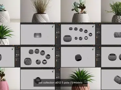 pot collection a012 5 pots