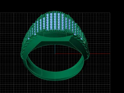 Print Ready STL 3DM  Gents Rings Diamond Men Ring  3D print model 231