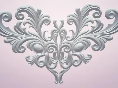 DECOR ornate heart shaped design 3D model