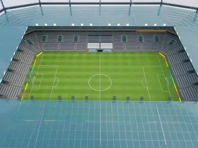 Football Soccer Stadium Low-poly 3D model