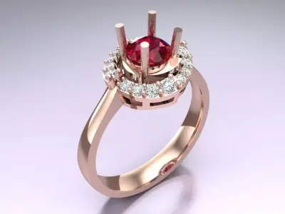 Diamond Ring - Womens Rings - N762857 3D print model