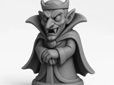 Vampire King Halloween Chess Piece 3D print model