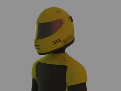 Racing Player 3D Model Low-poly 3D model