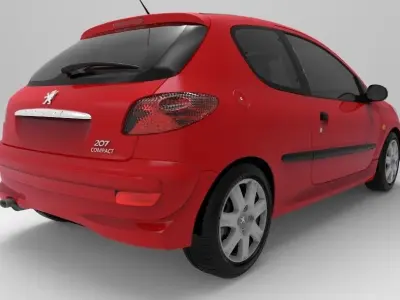 Peugeot 207 Compact 3P interior 3D model