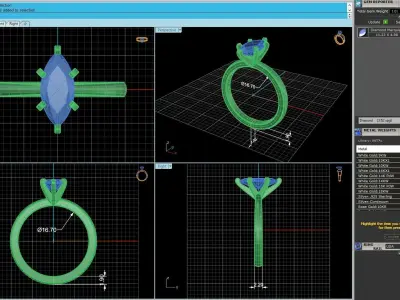 Solitaire Diamond Fashion Ring R5 3D print model buy