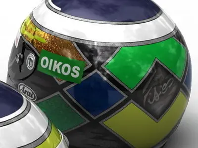 Helmet F1 2009 Giancarlo Fisichella  3D model