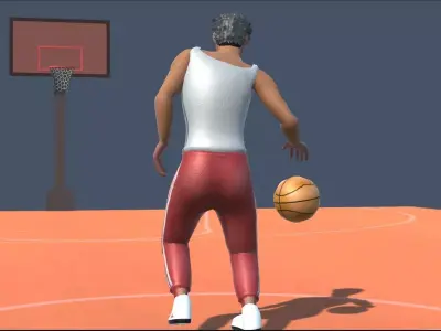 Basketball Avatars Actions Low-poly 3D model