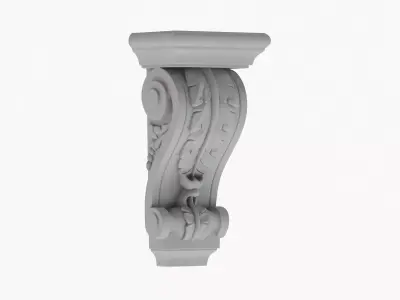 Scroll Corbel 64 - 3D Printable  3D model