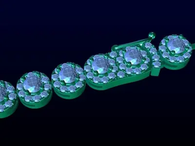 Tennis bracelet open box clasp 2 3D print model