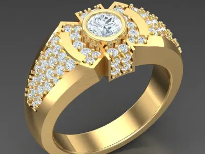 Luxury Men Rings Designs 6MR005 3D print model