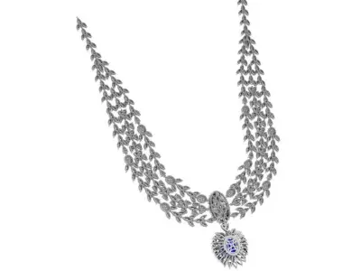 Oval Cluster Necklace 4649 3D print model