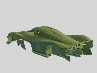 Aston Martin Valkyrie 2018 Printable Body 3D print model