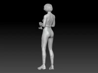 RC CAR RACE CONTROLLER GIRL 1 3D print model