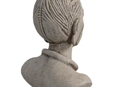 Ancient Historical Statue of a Shaman Woman Low-poly 3D model