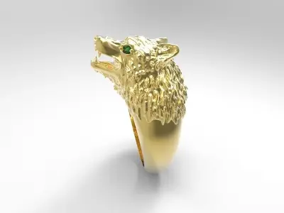 WOLF RING 3D model