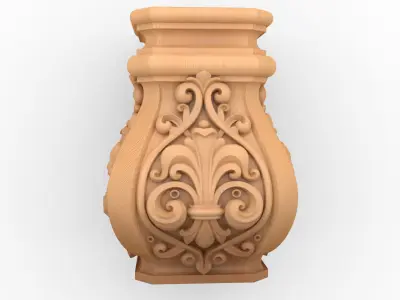 Classic decorative Square Pedestal CNC 3D Print 3D print model