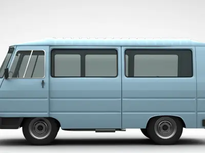 Peugeot J9 Minibus 1981 3D model