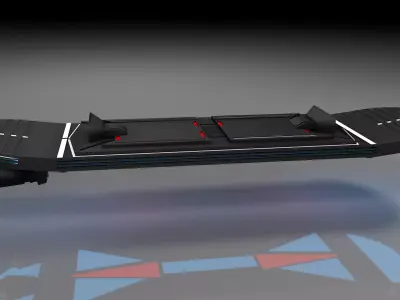 Futuristic Hoverboard Low-poly 3D model