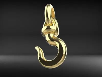 hook pendant 3D print model